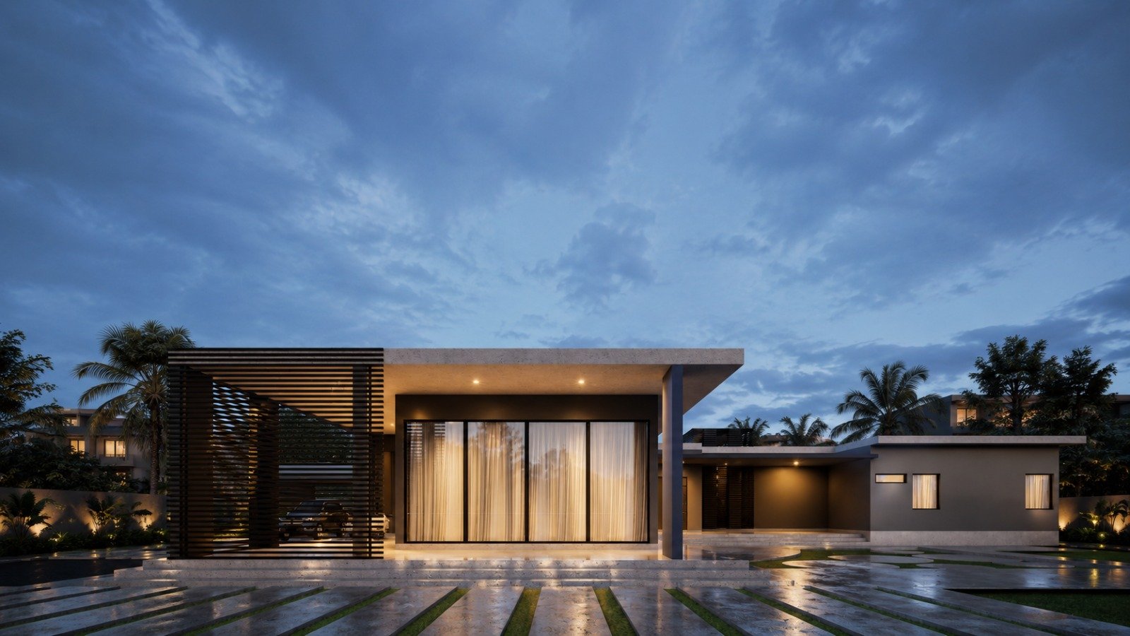 Detailed architectural rendering used to assess project feasibility for a residential development