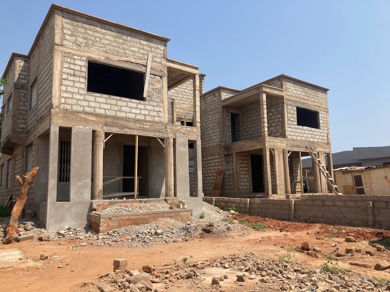 4-bedroom duplex residential building under construction at Ashaley Botwe, Accra